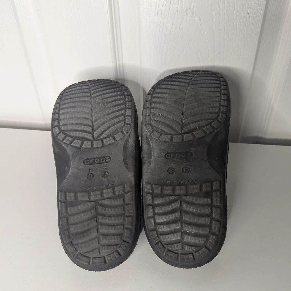 Crocs Unisex Shoes Black Classic Sandals Mens 8 Womens 10 2 Strap Slide Jibbit